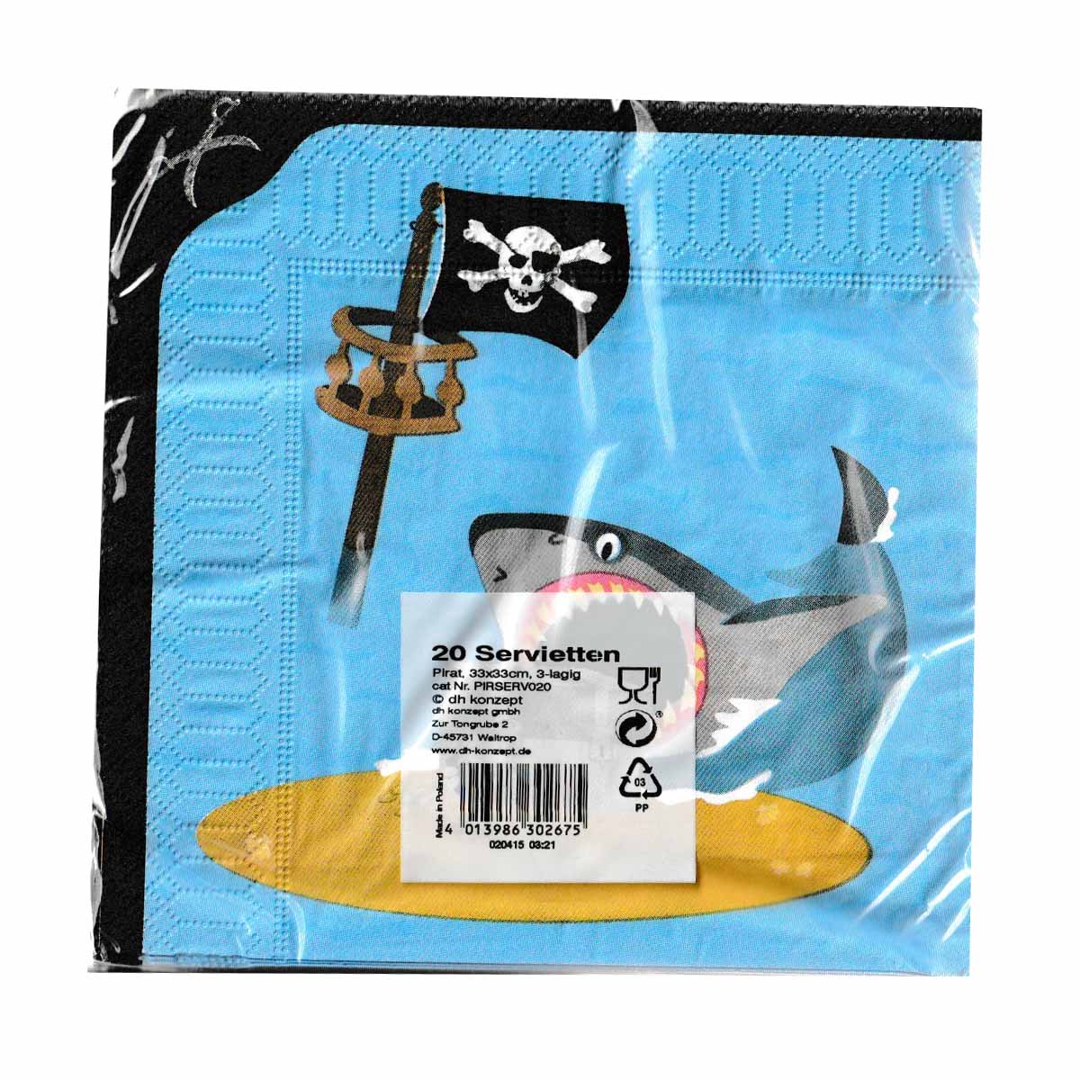 Servietten Pirateninsel