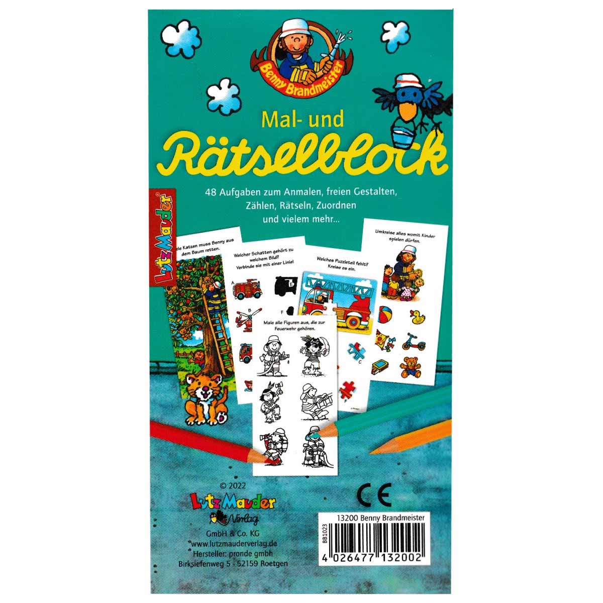 Mal- und Rätselblock Feuerwehr