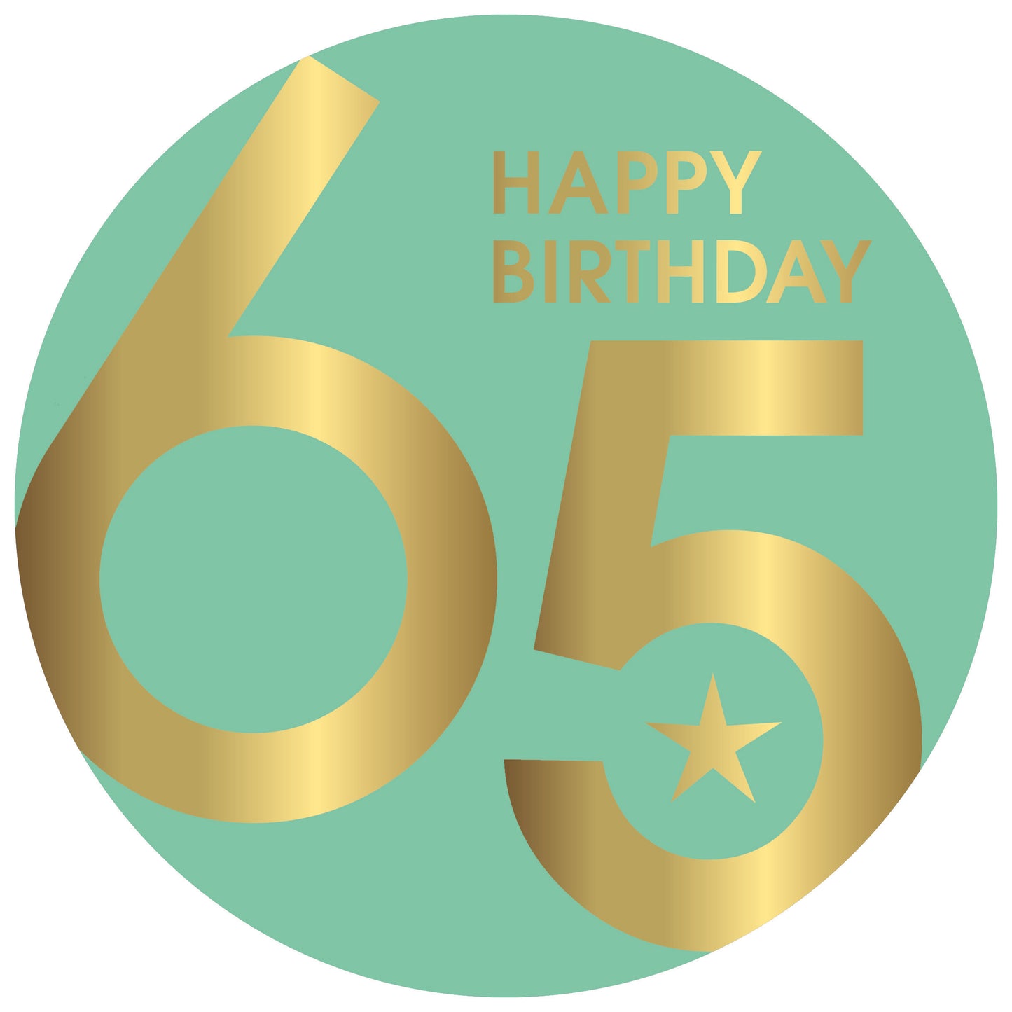 Essbarer Tortenaufleger 65.Geburtstag