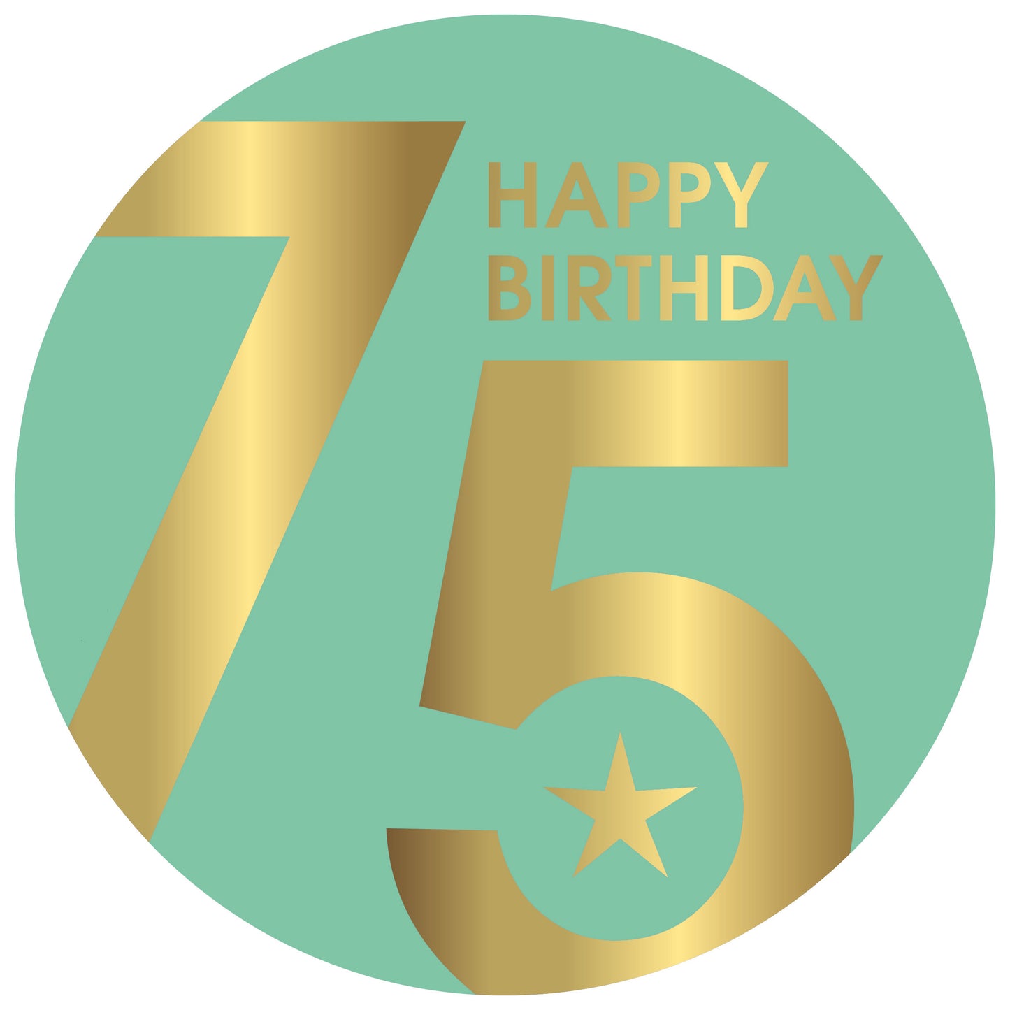 Essbarer Tortenaufleger 75. Geburtstag