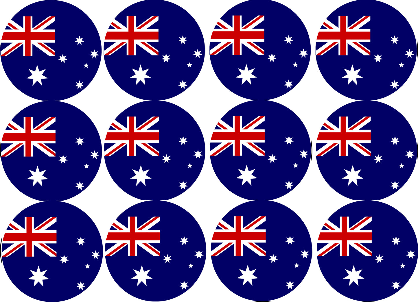 Essbare Muffinaufleger Australien 12 Stück