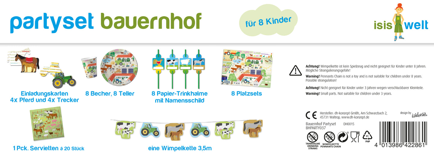 Isis Bauernhof-Partybox 61tlg.