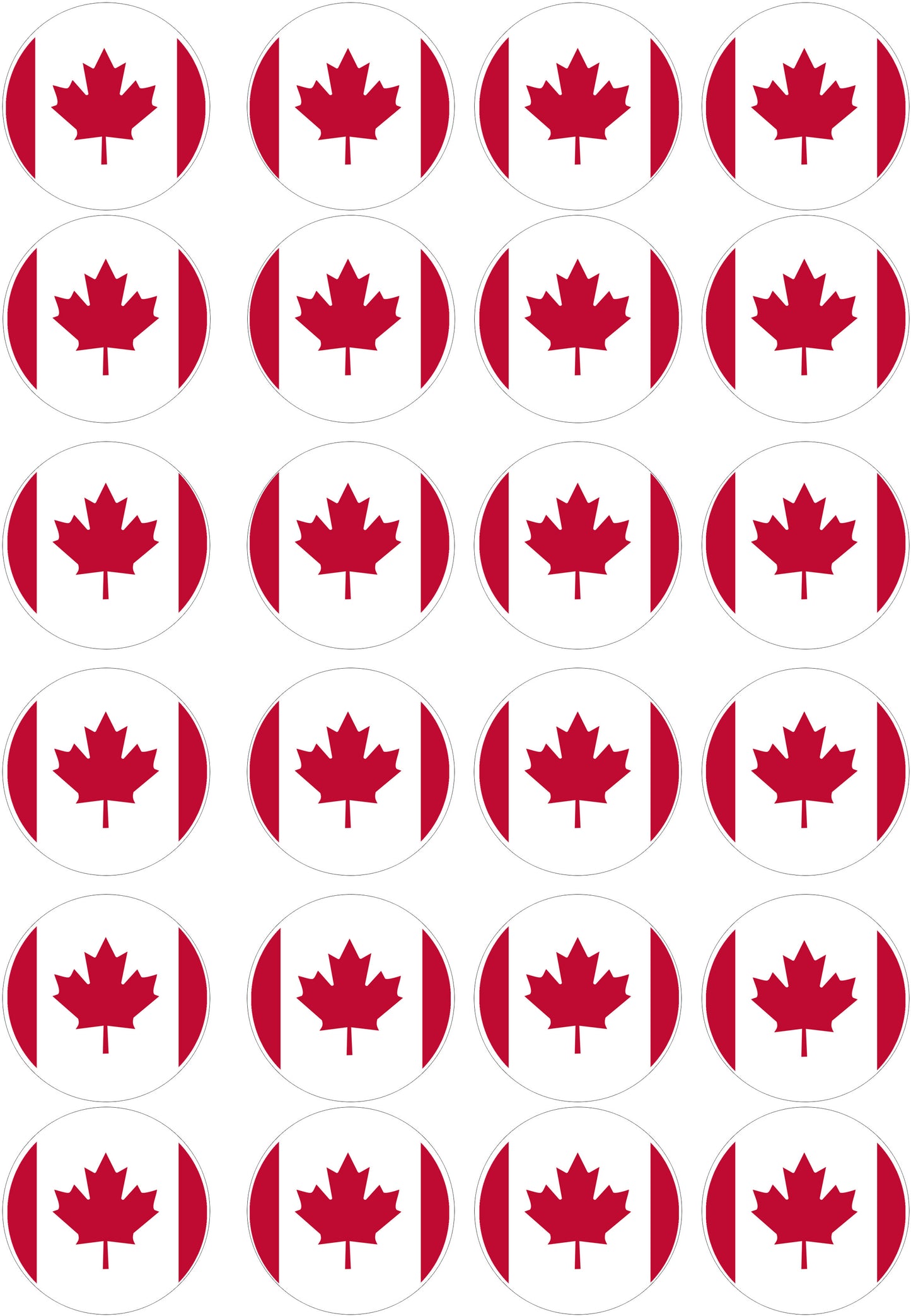 Essbare Muffinaufleger Kanada 24St. zum Selbstausschneiden