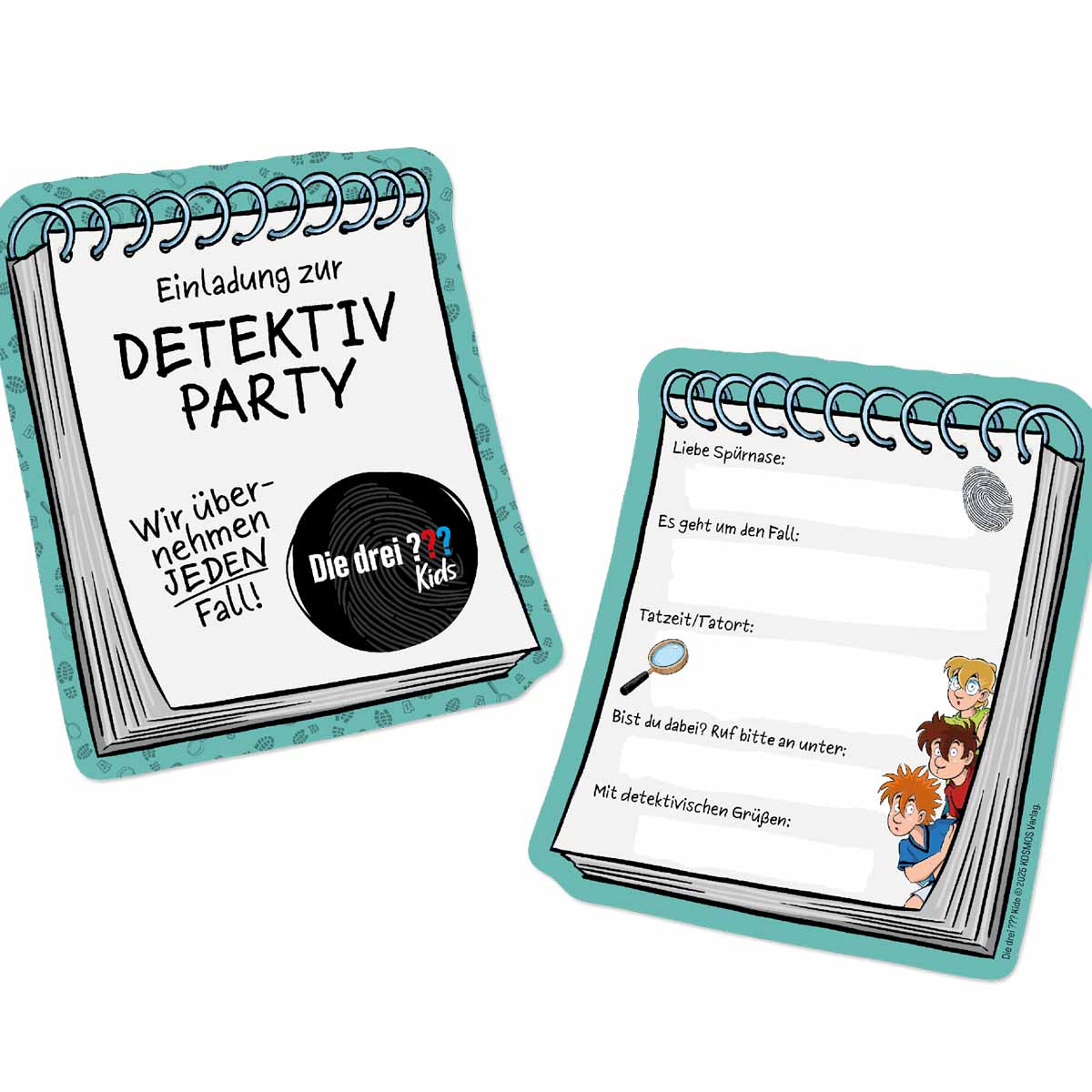 Die Drei ??? Einladungskarten 8 Stück