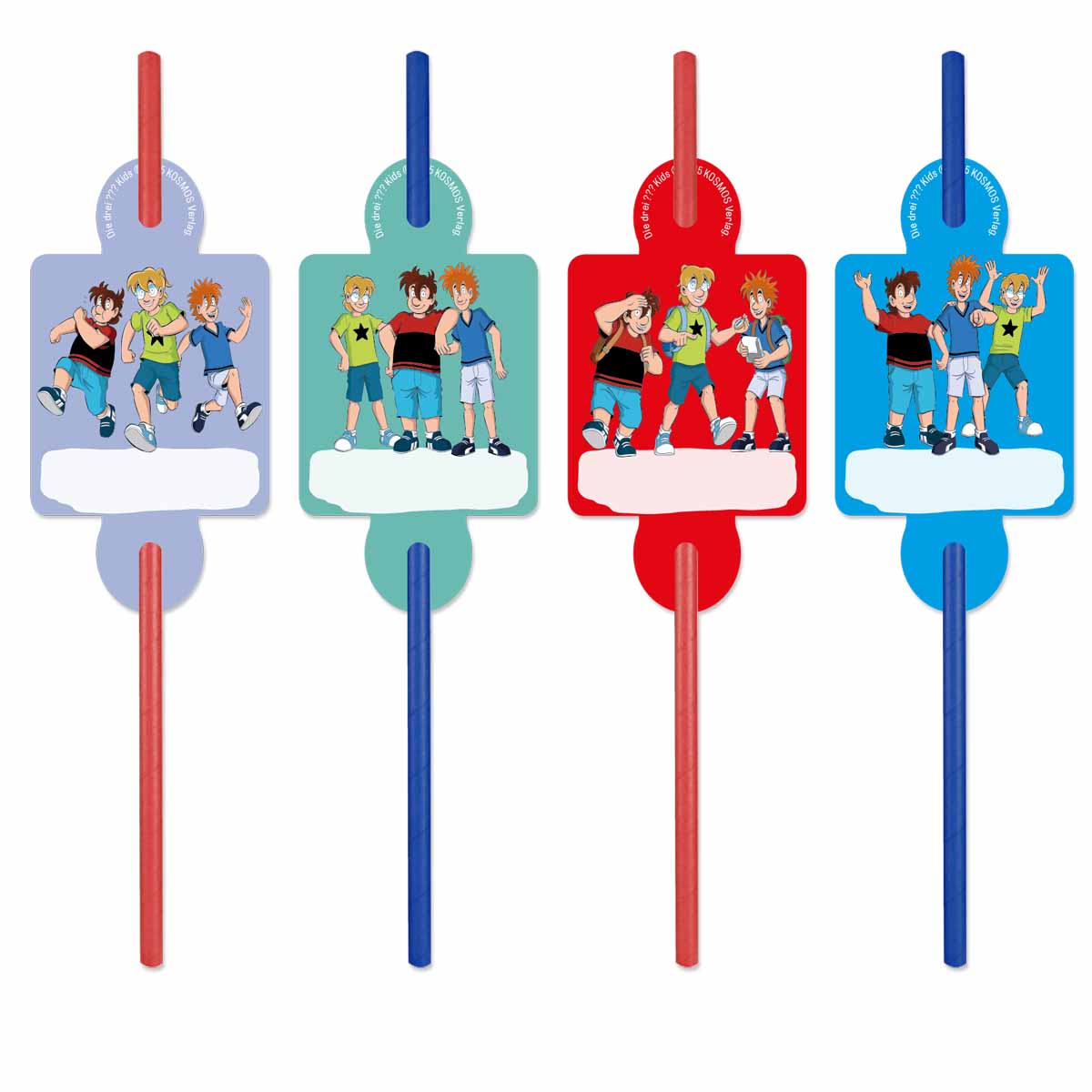 Drei ??? Kids Trinkhalme aus Papier 8 Stück