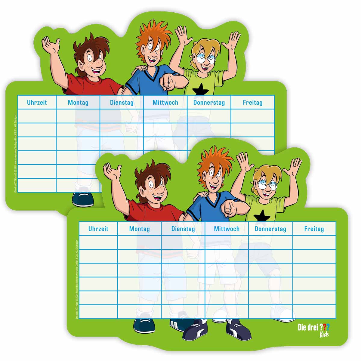 2 Stundenpläne DREI FRAGEZEICHEN für die Schule