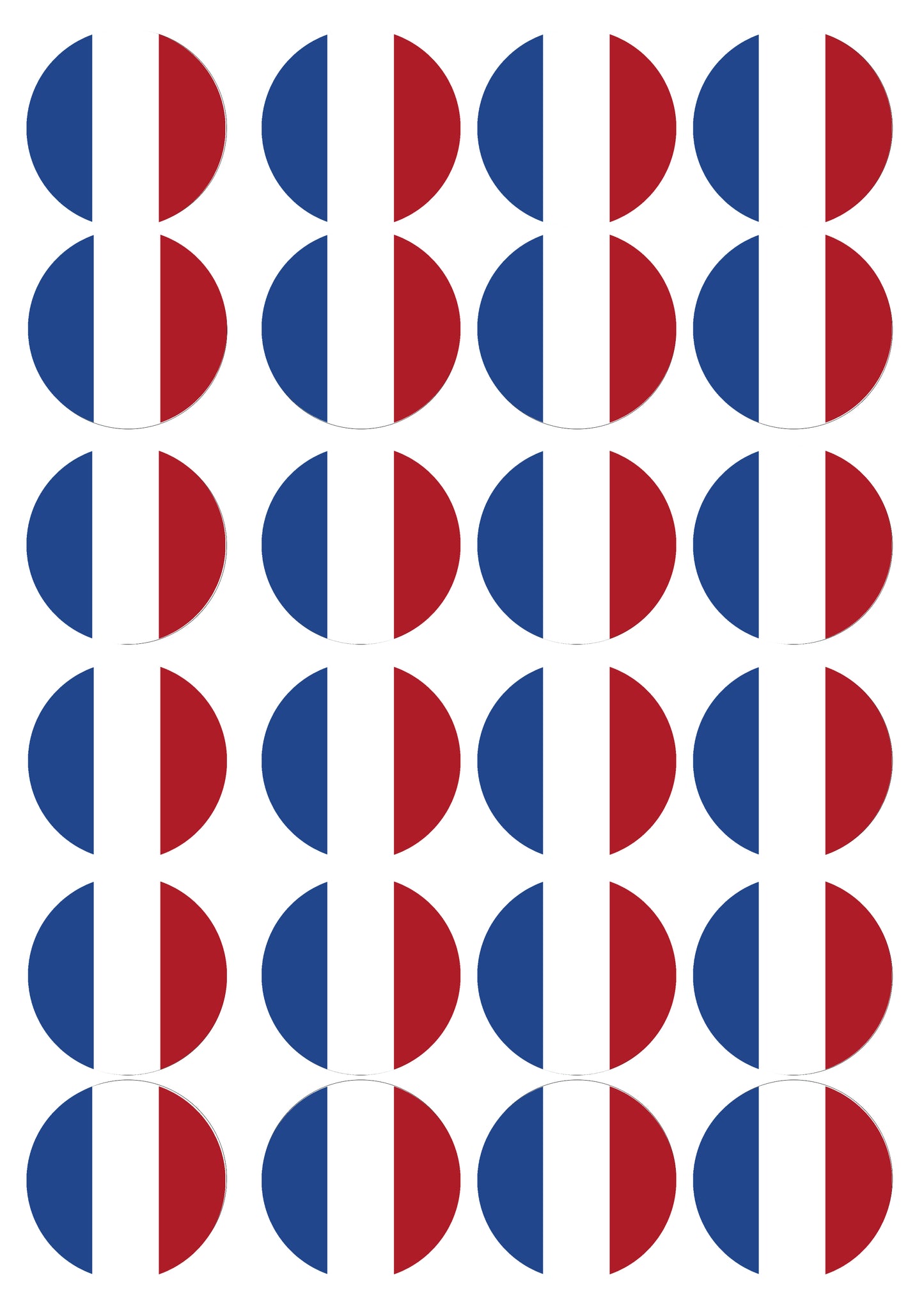 Essbare Muffinaufleger Frankreich 24St. zum Selbstausschneiden