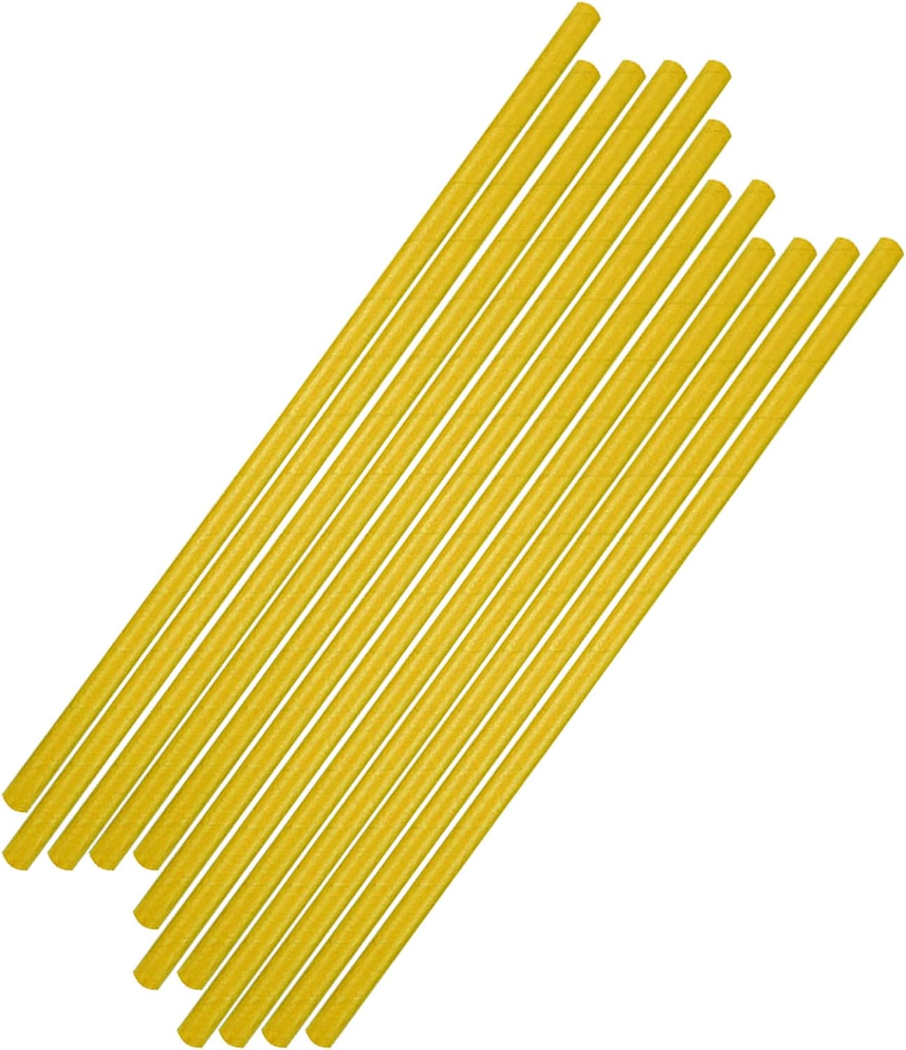 Papiertrinkhalme Gelb 12 Stück