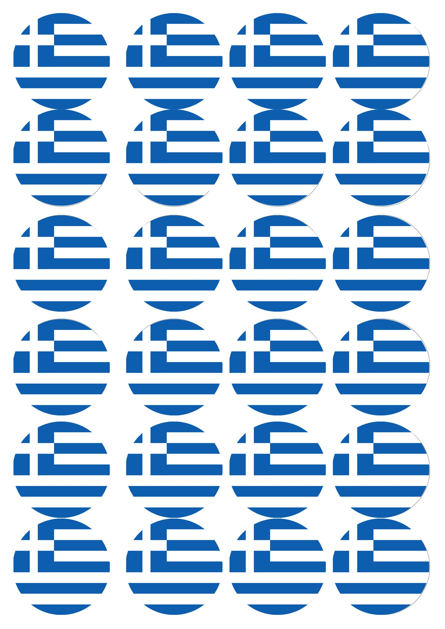 Essbare Muffinaufleger Griechenland 24St. zum Selbstausschneiden