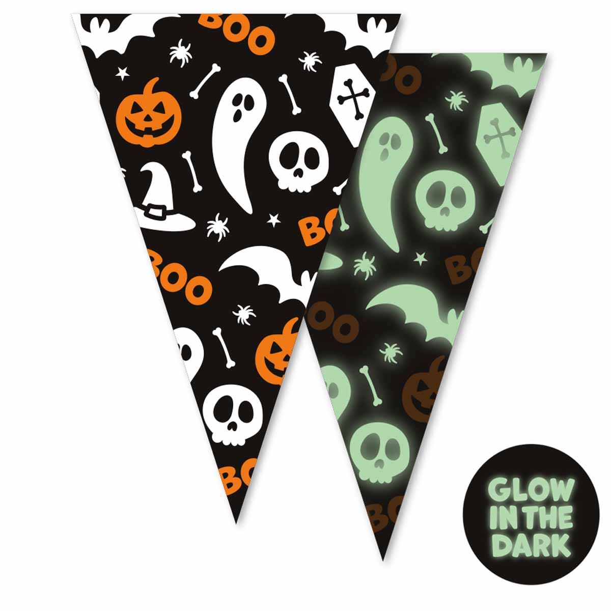 Wimpelkette Halloween 6m glow in the dark