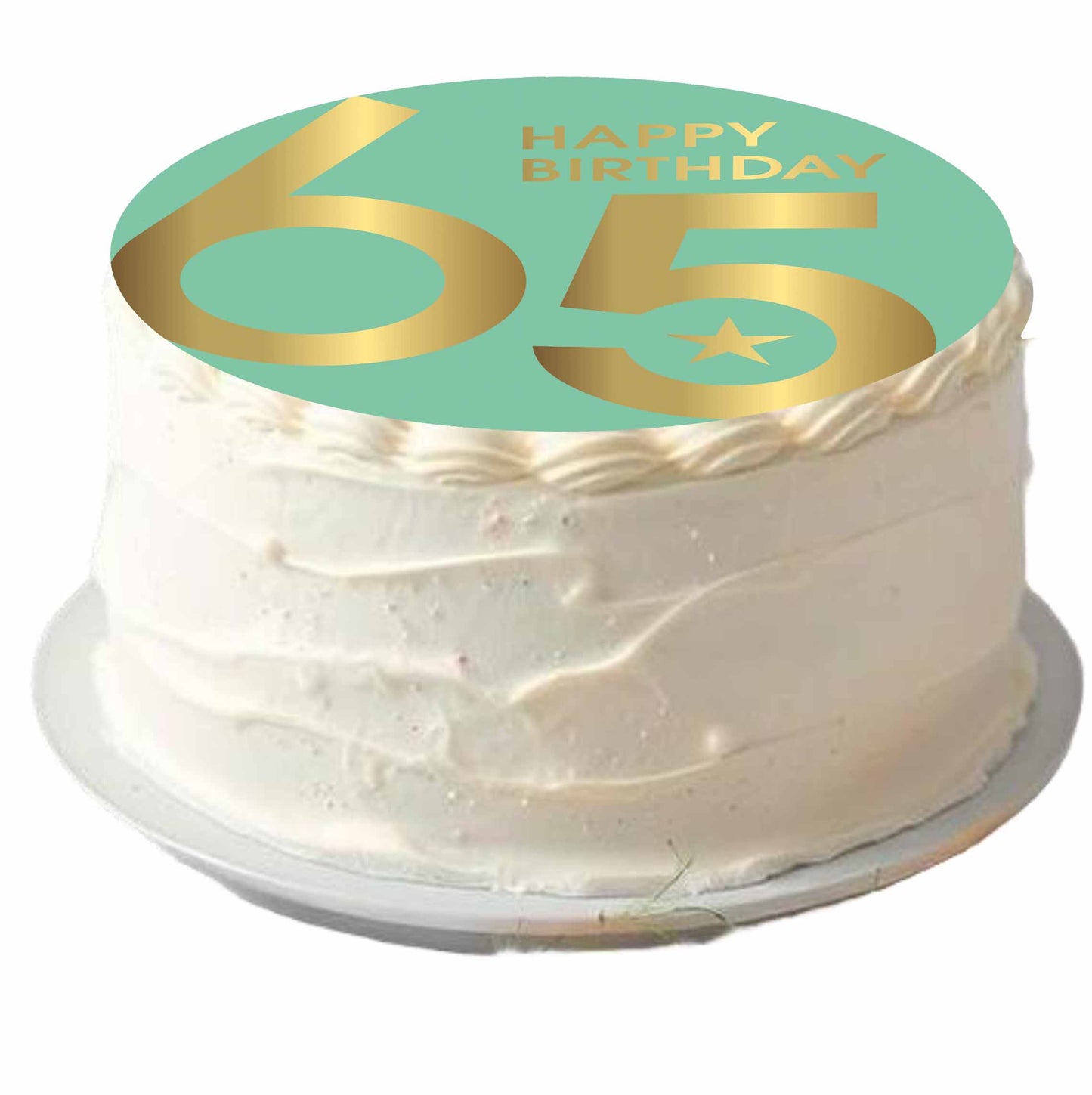 Essbarer Tortenaufleger 65. Geburtstag 20cm