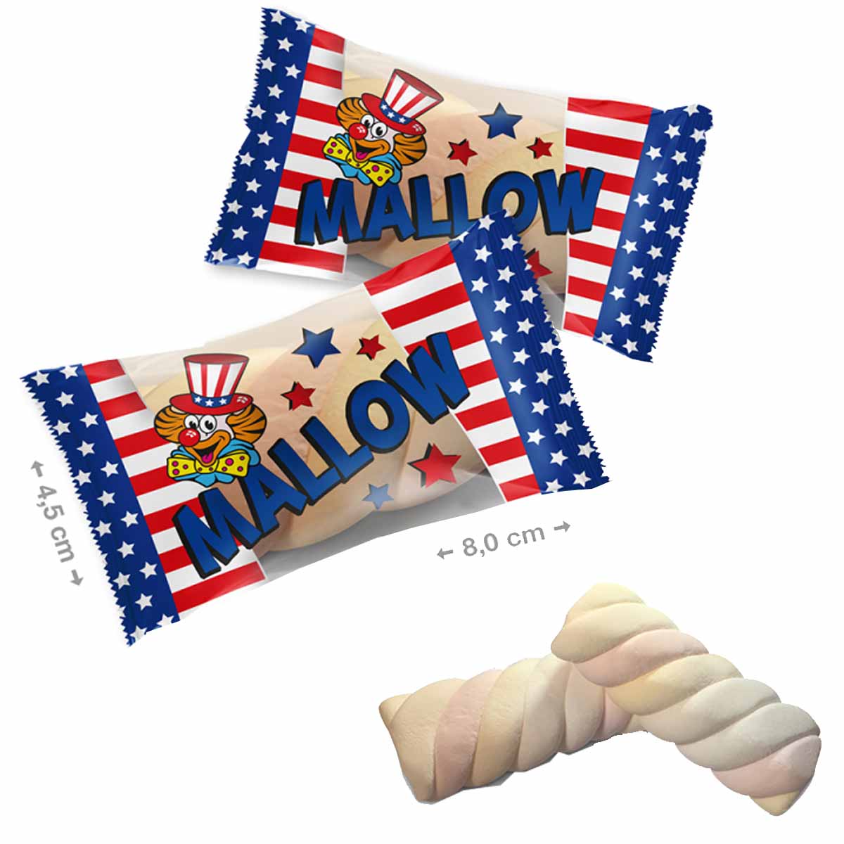 Marshmallows 10 Stück 8x4,5 cm