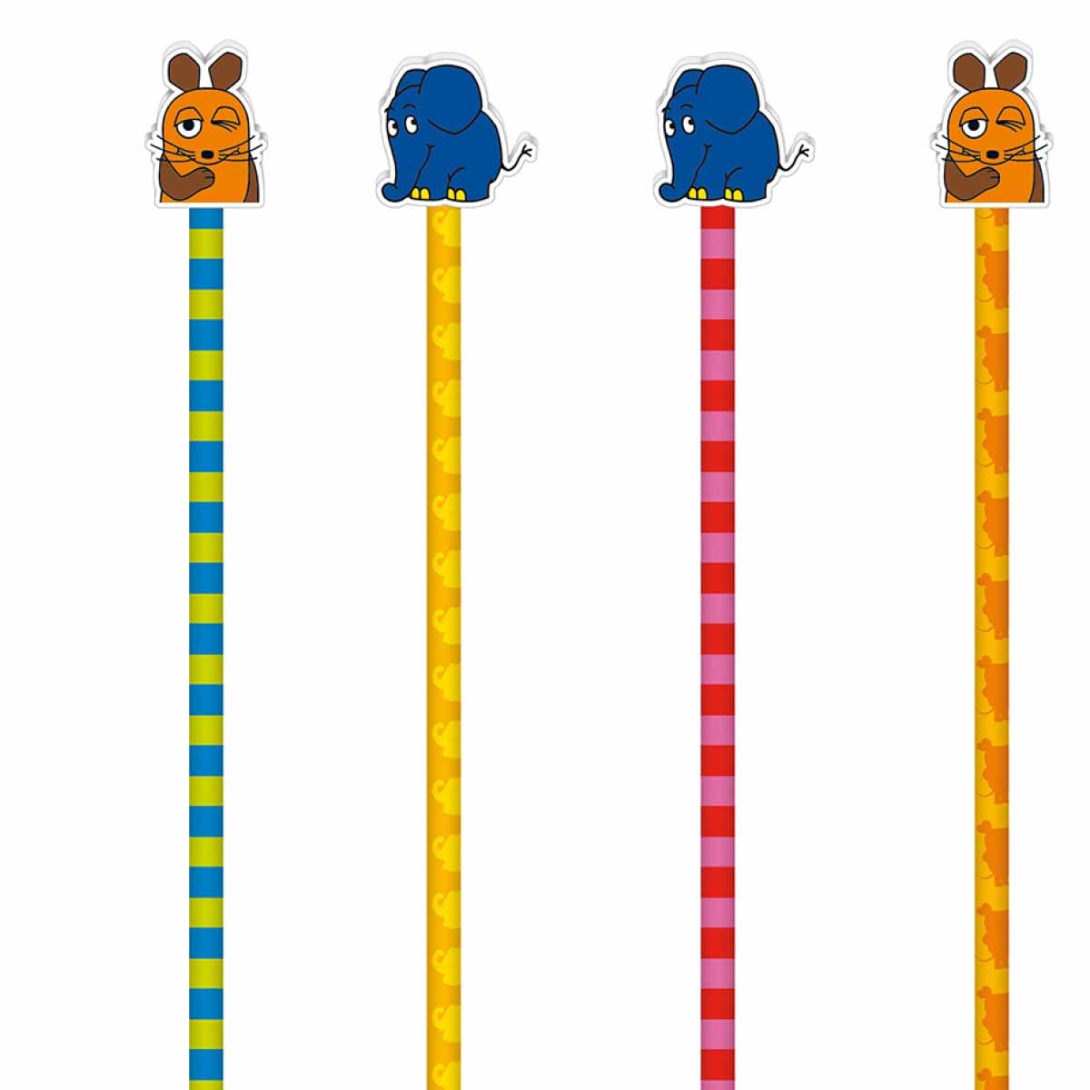 Bleistift mit Radiergummi Maus/Elefant