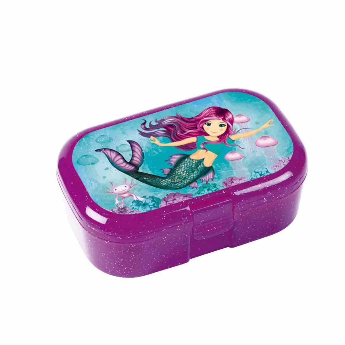 Mini-Glitzer-Lunchbox Meerjungfrau Coralie 10,5 cm