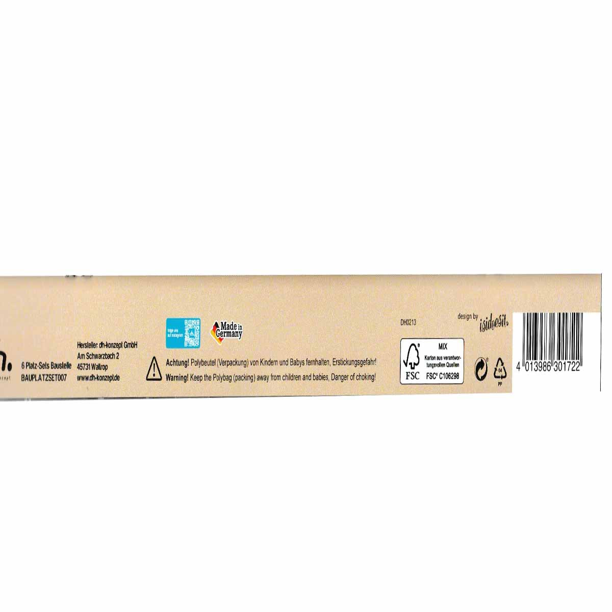 Achtung Baustelle-Platzset