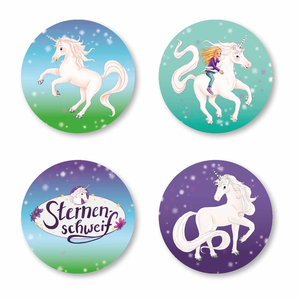 Essbare Muffinaufleger Sternenschweif 12 Stück