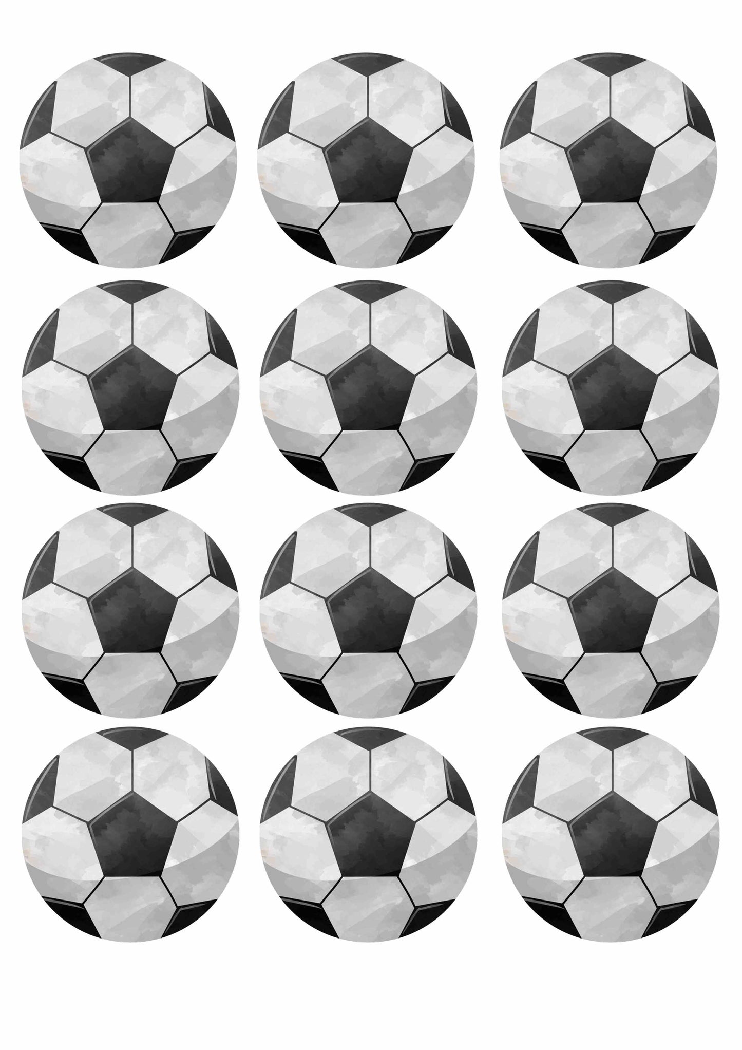 Essbare Muffinaufleger Fussball 12 Stück