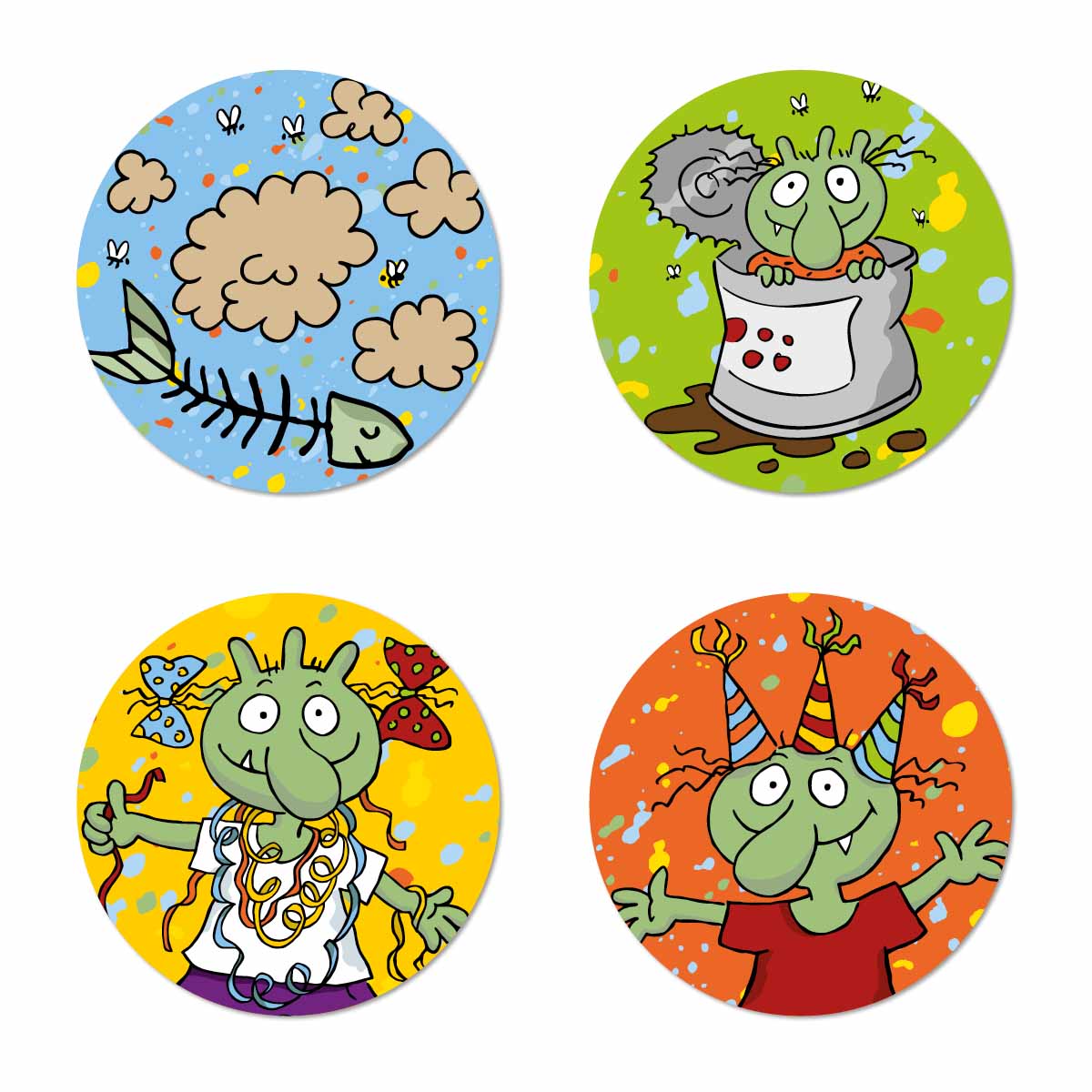 Essbare Muffinaufleger "Die Olchis" 12 Stück