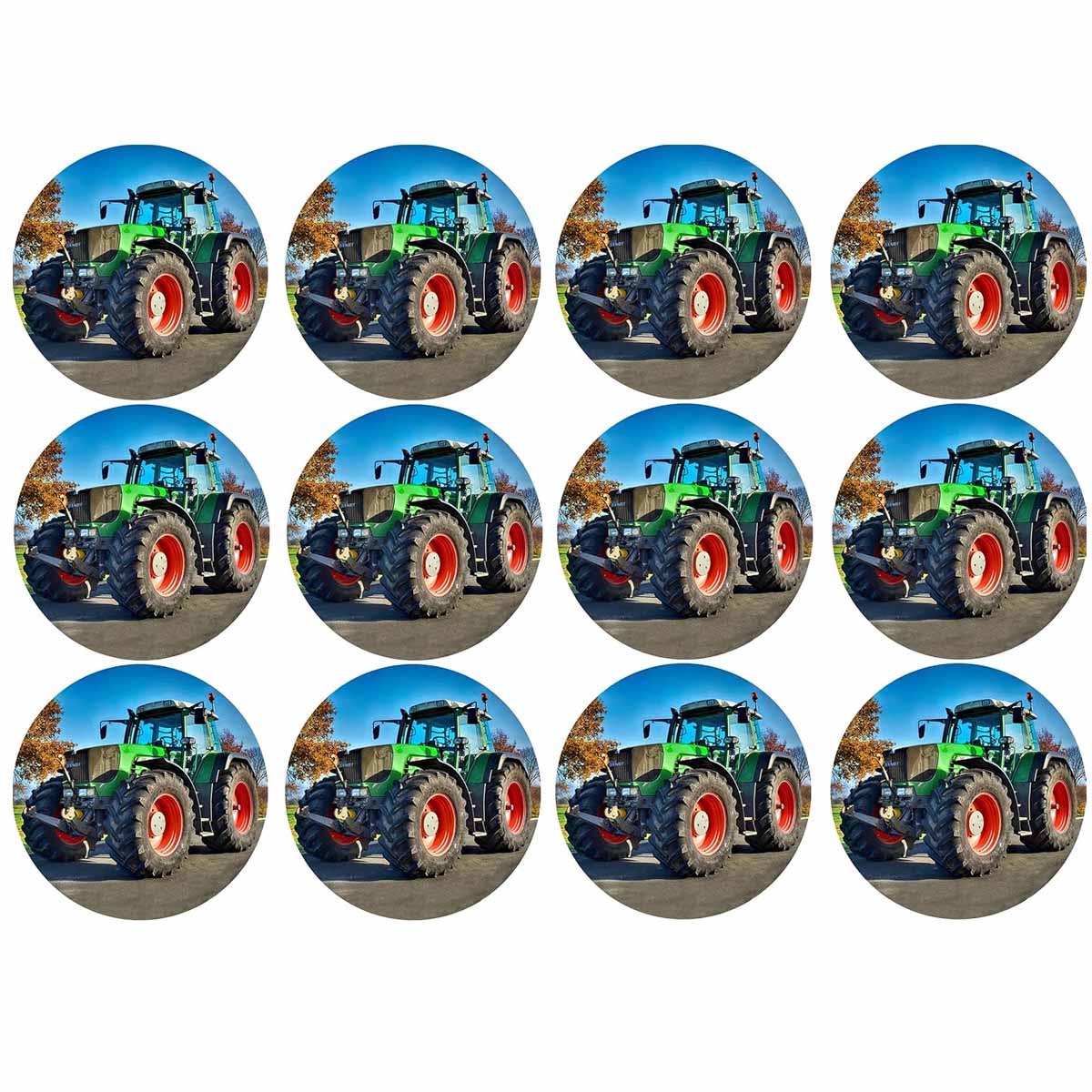 Essbarer Muffinaufleger Traktor 12 Stück