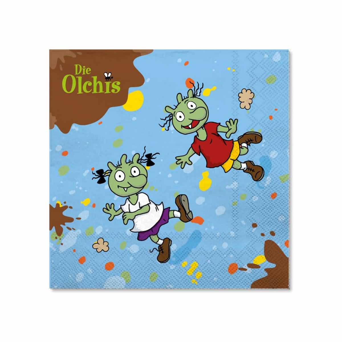 Dekoset Olchis Servietten, Wimpelkette, Konfetti, Ballons