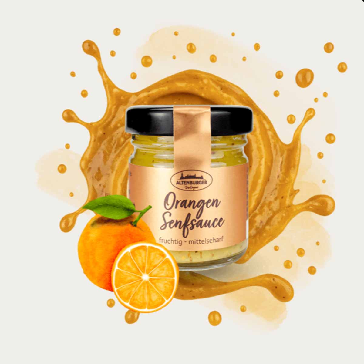 Orangen Senfsauce Mini Glas