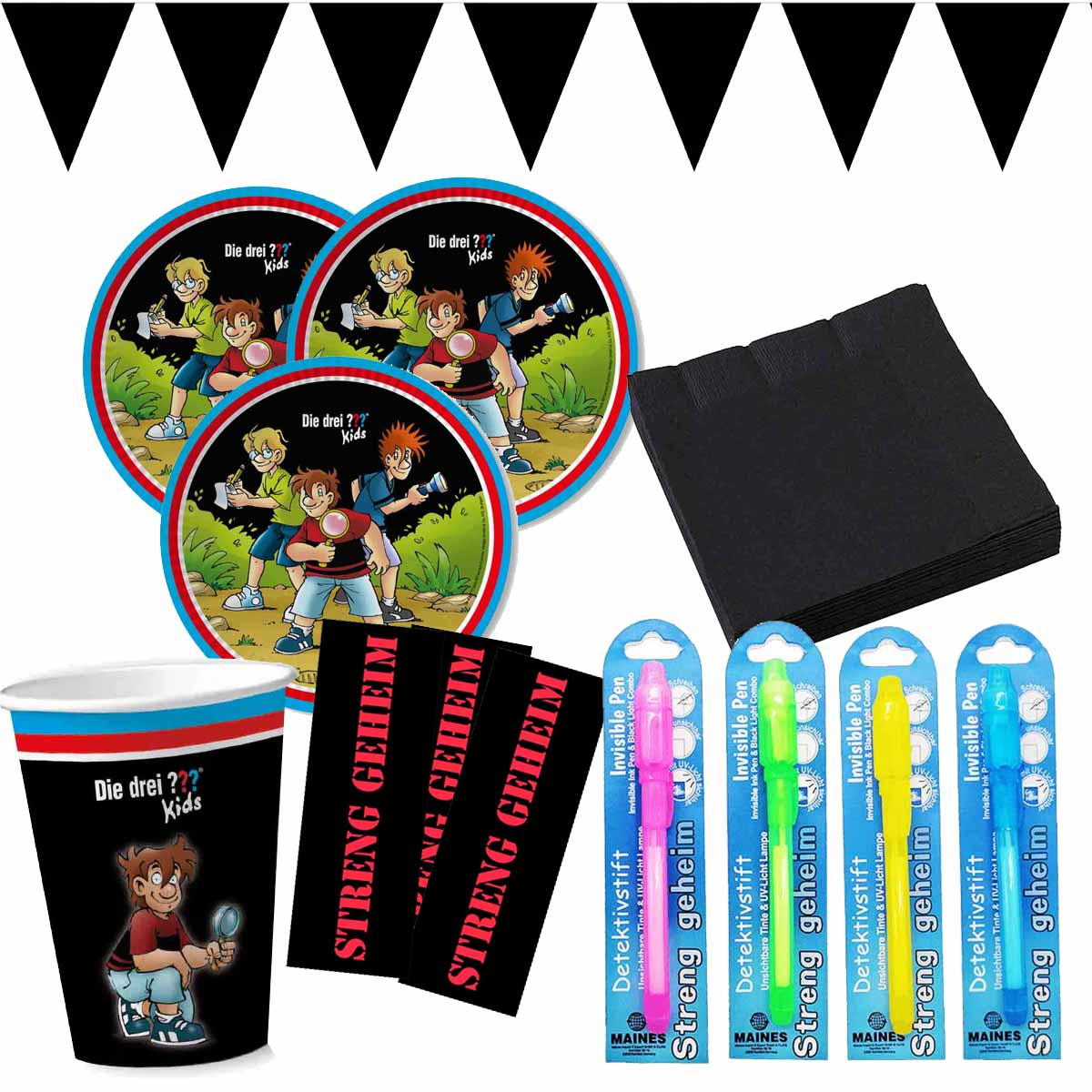 Bibi Und Tina Party-Set Für 8 Kinder – 46 Teile Mit Tellern, Bechern, Servietten & Kerzen