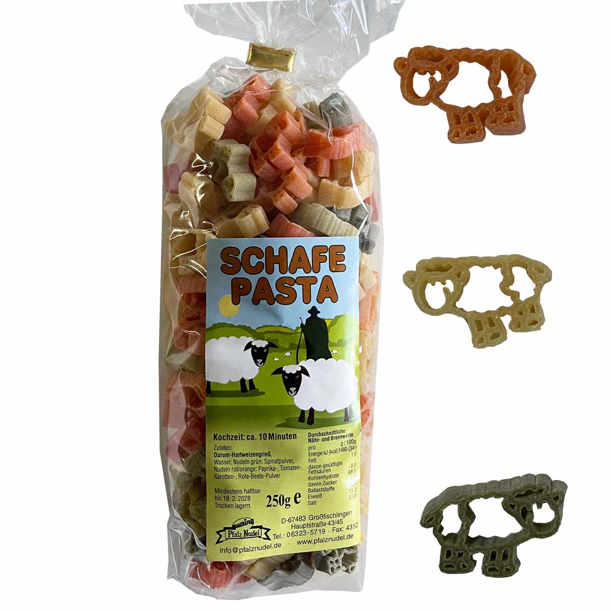 Bunte Schäfchen-Nudeln 250g