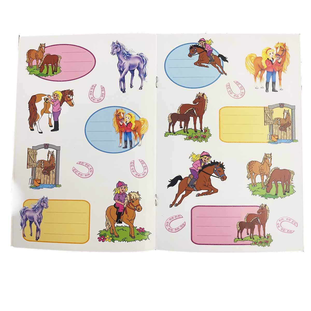 Ausmalbuch Meine bunte Pferdewelt mit Glitzer-Stickern