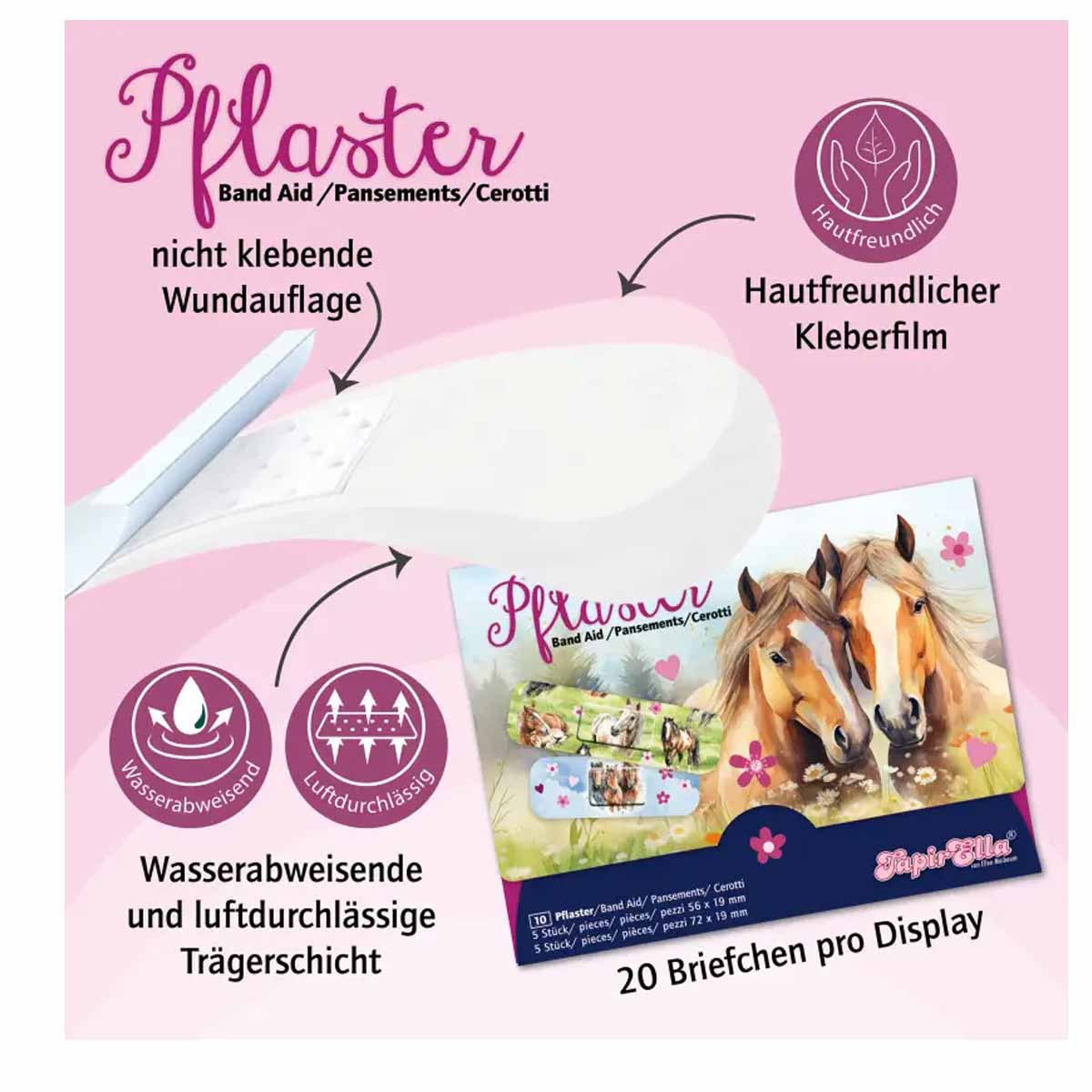 Pflasterbriefchen Pferde 10 Stück