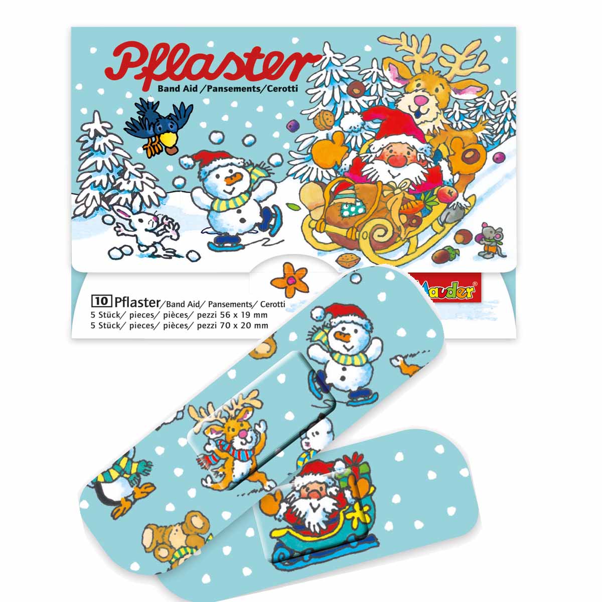 Pflasterbriefchen mit 10 Pflaster Weihnachten