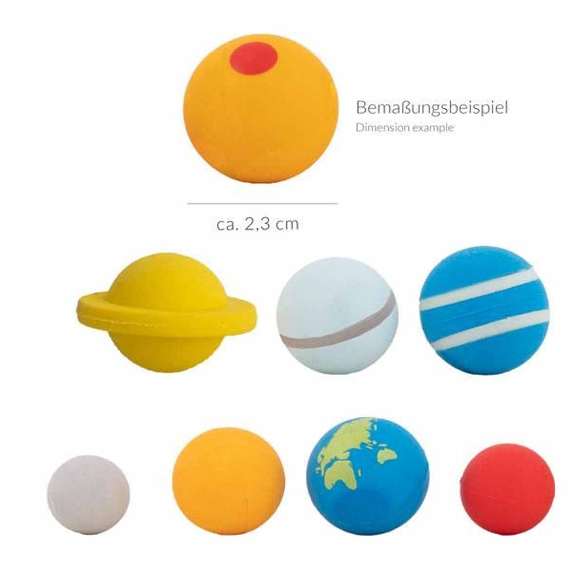 Radiergummi Sonnensystem mit 8 Planeten