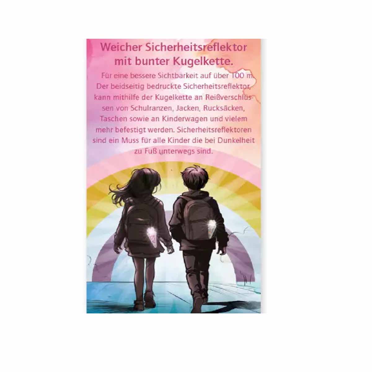 Reflektoranhänger Schultüte Pink