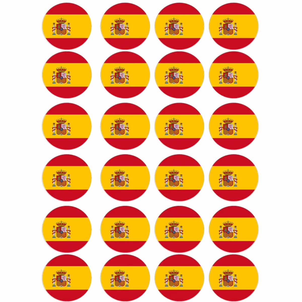 Essbare Muffinaufleger Spanien 24St. zum Selbstausschneiden