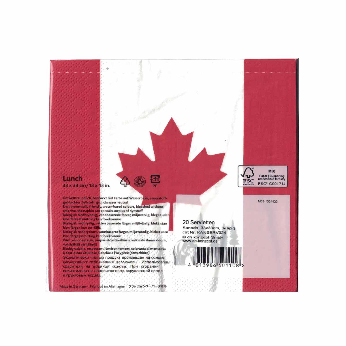 Kanada Servietten 20 Stück