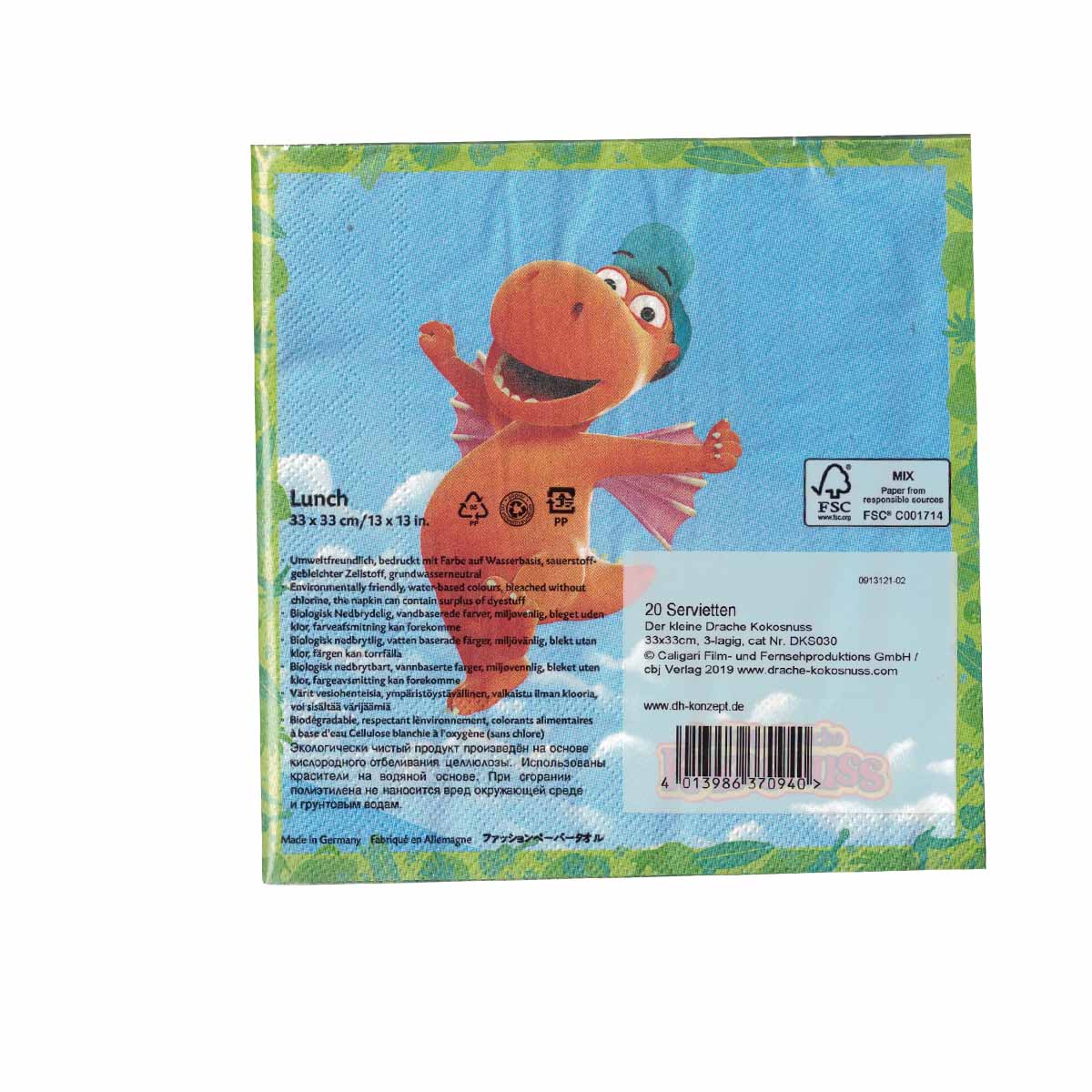 Drache Kokosnuss Servietten 20 Stück