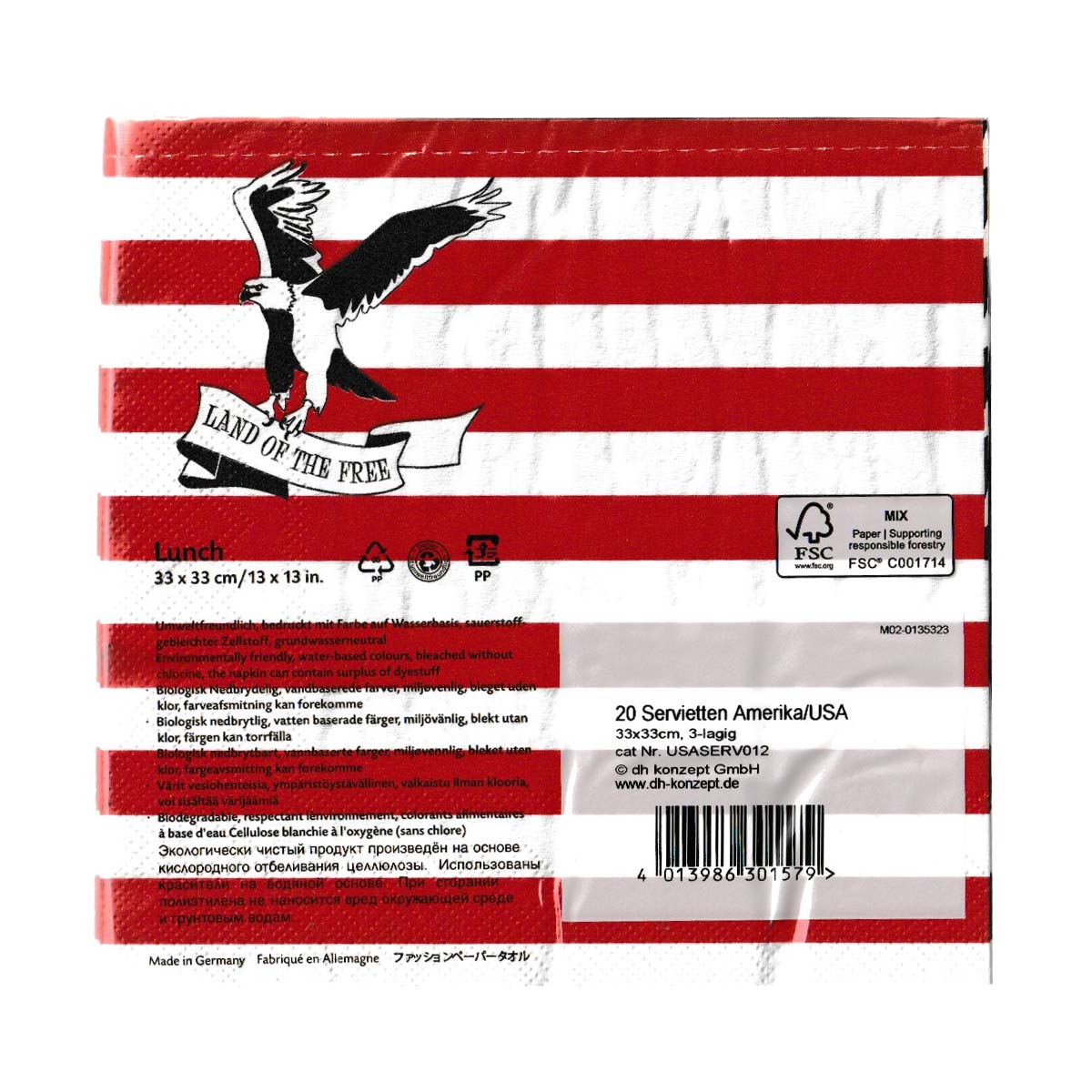 USA-Servietten 20 Stück
