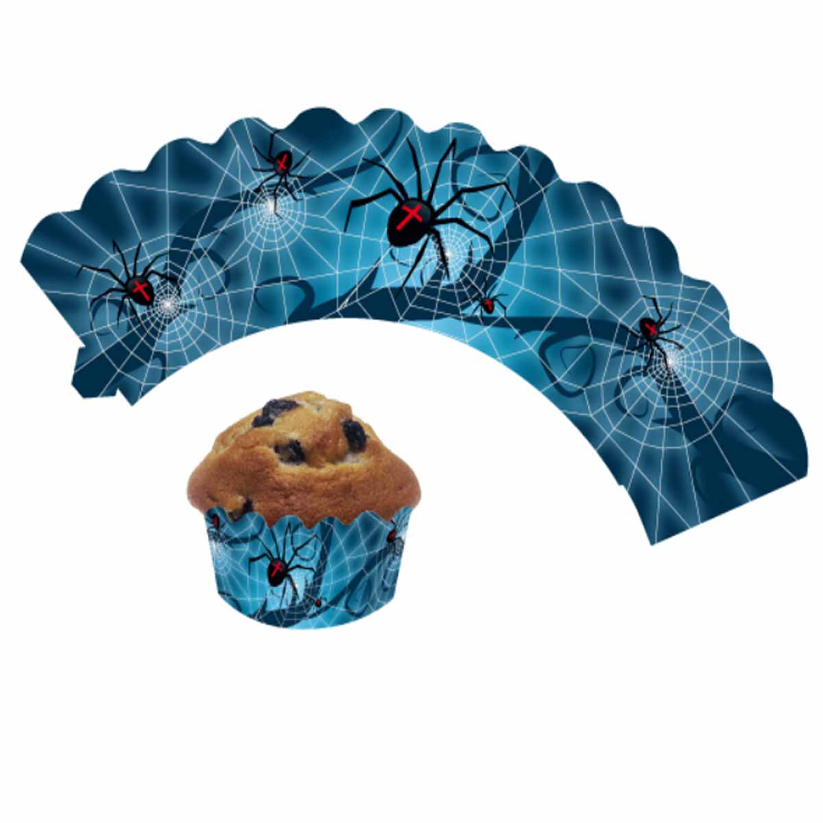 Cupcake Banderolen Spinne 12 Stück