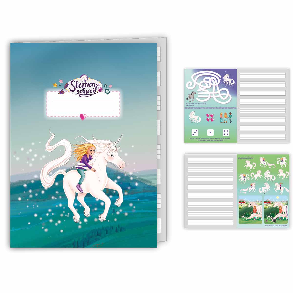 Schreibheft STERNENSCHWEIF für die Schule