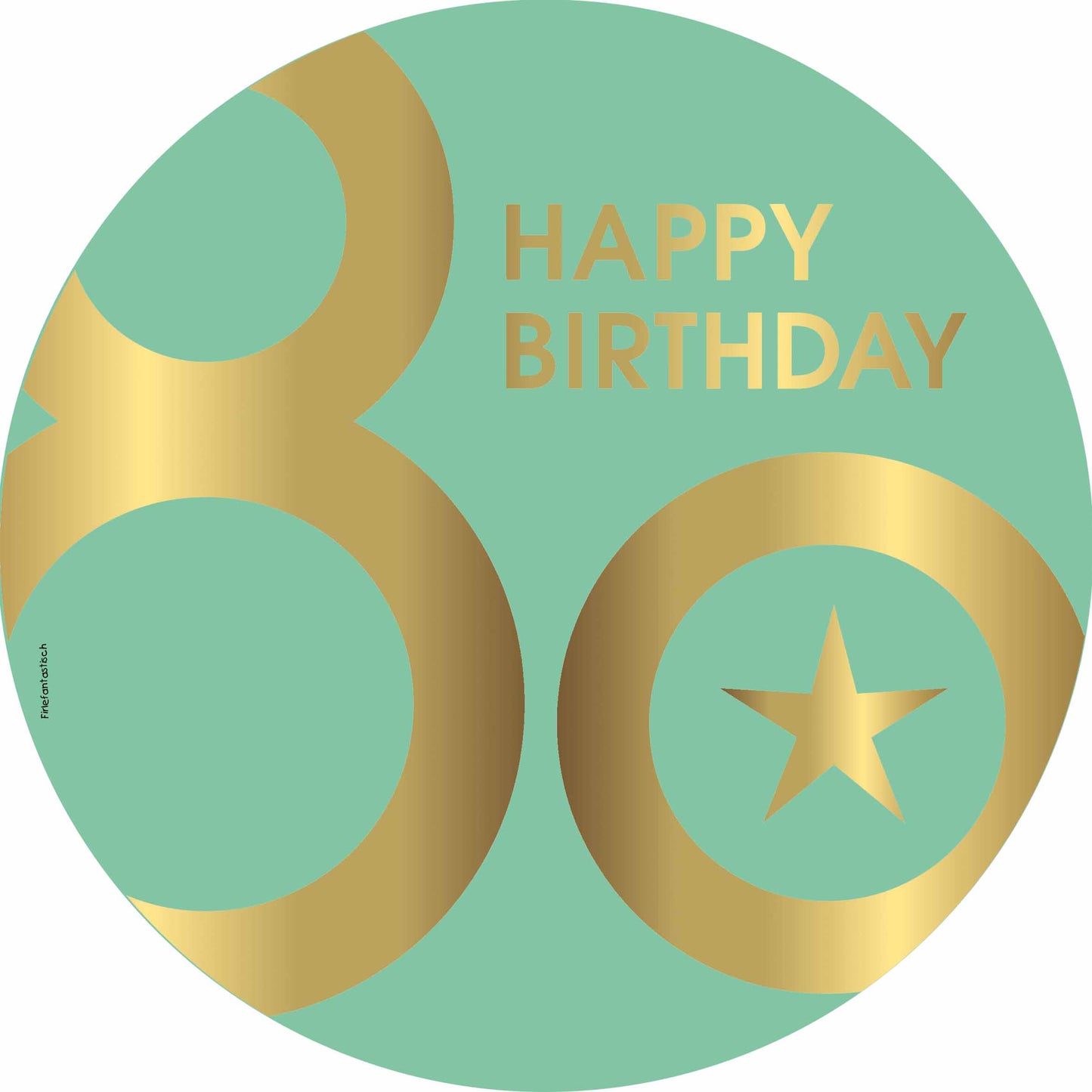 Essbarer Tortenaufleger 80. Geburtstag