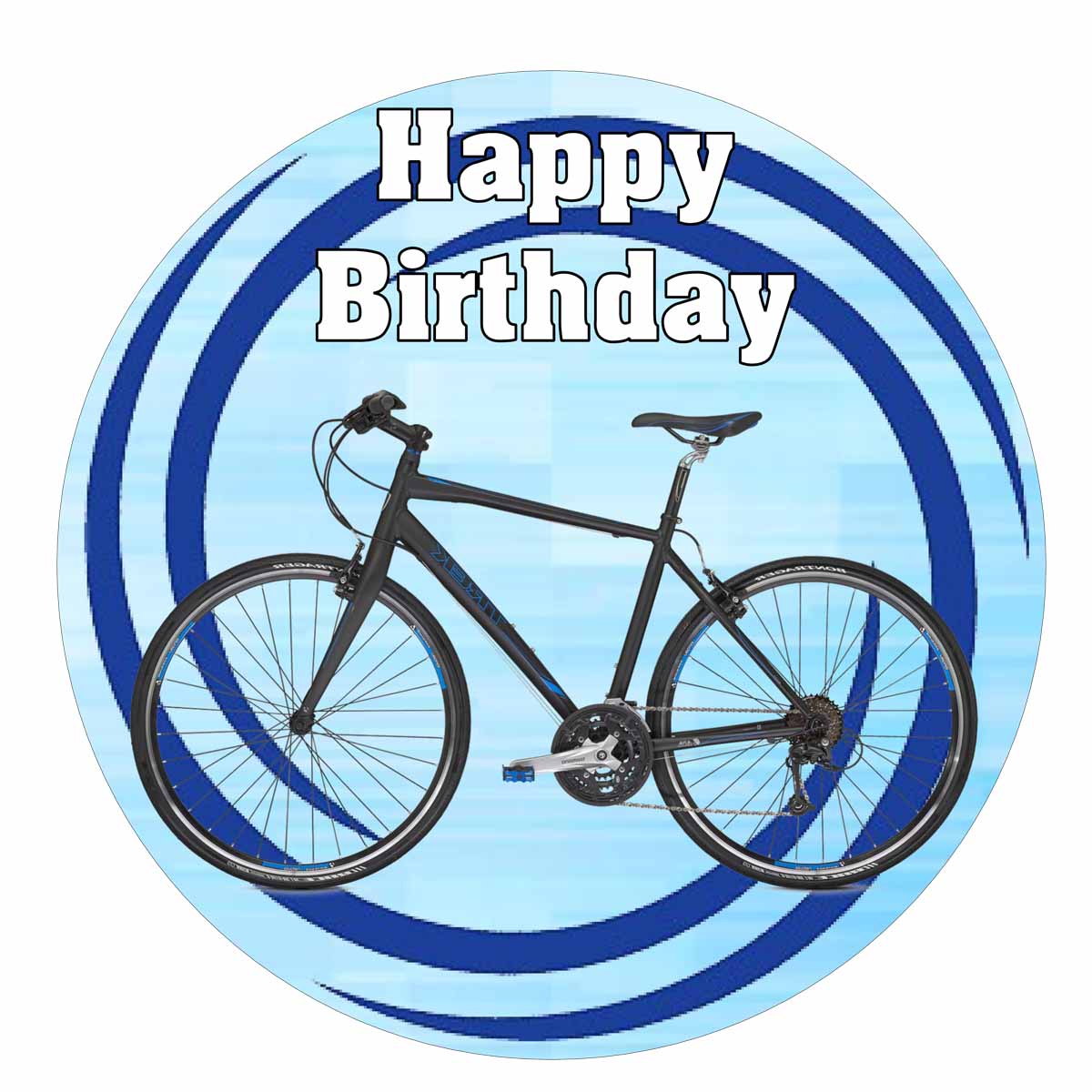 Essbarer Tortenaufleger "Rennrad" Oblaten- oder Zuckerpapier