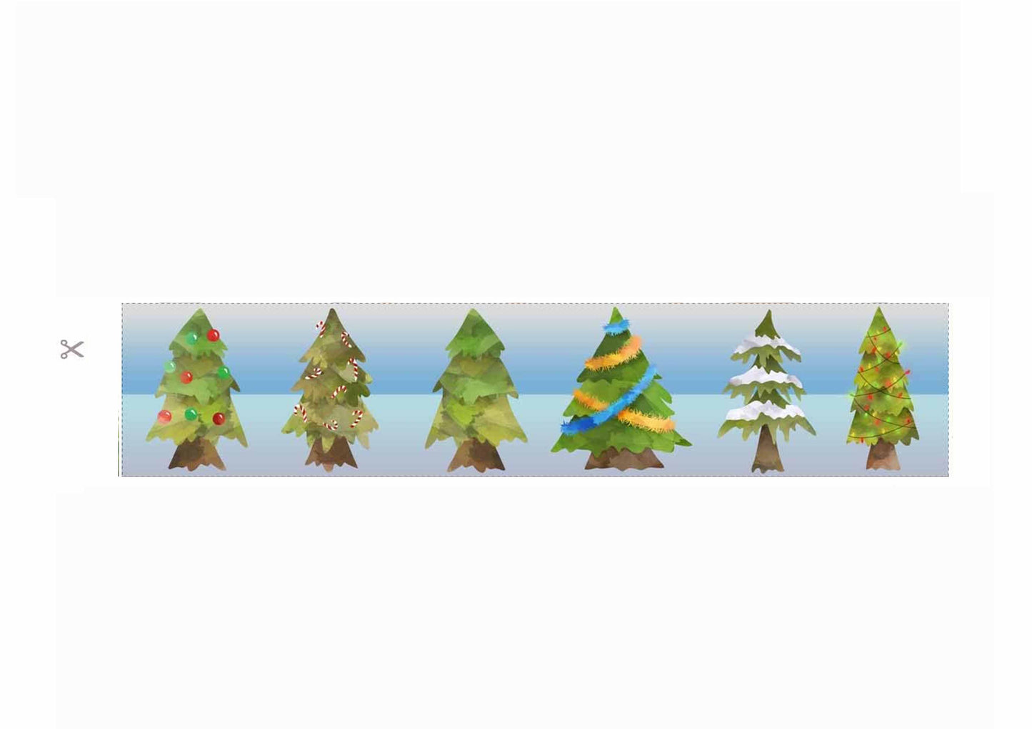 Essbares Tortenband Weihnachtsbaum Zuckerpapier