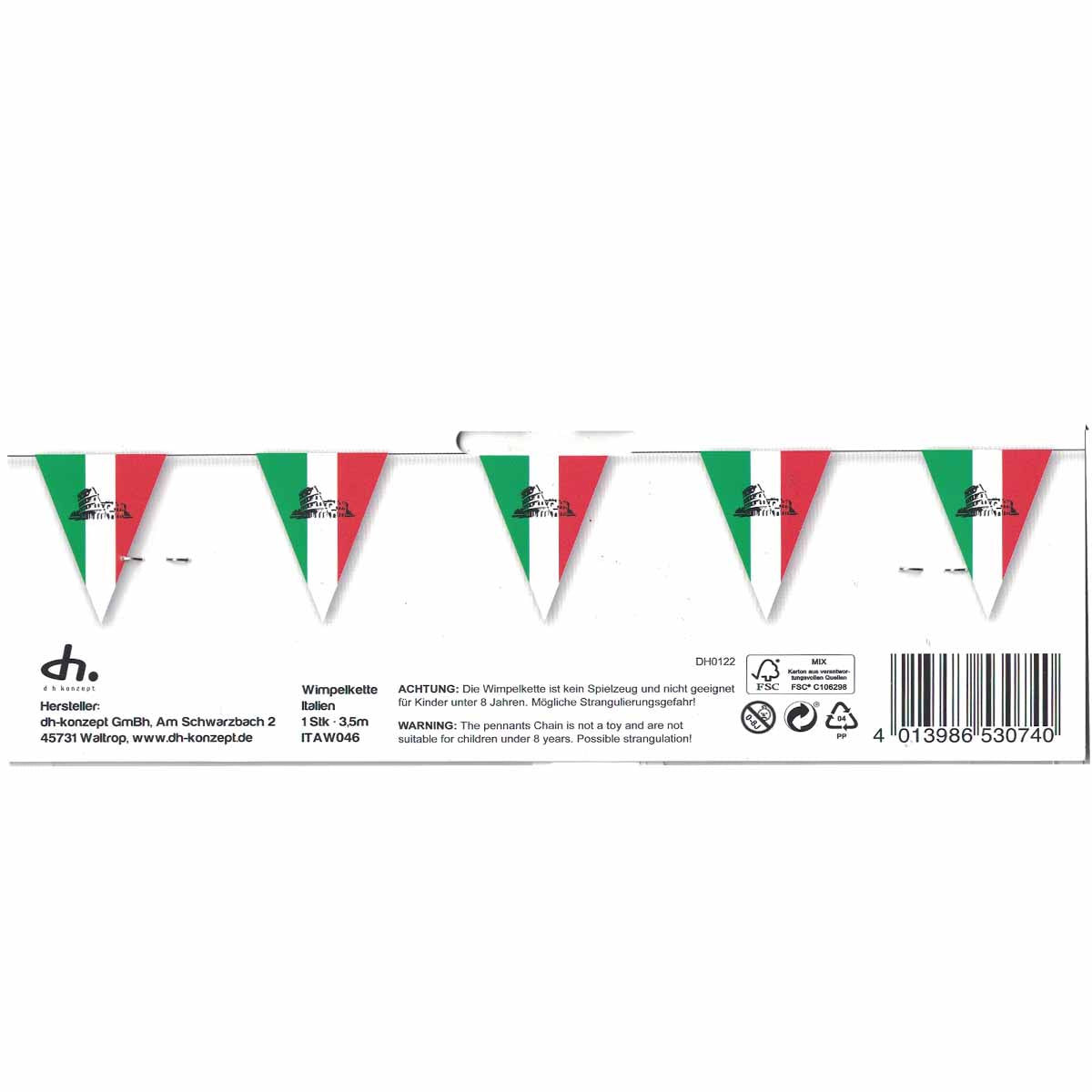 Wimpelkette Italien 3,5m