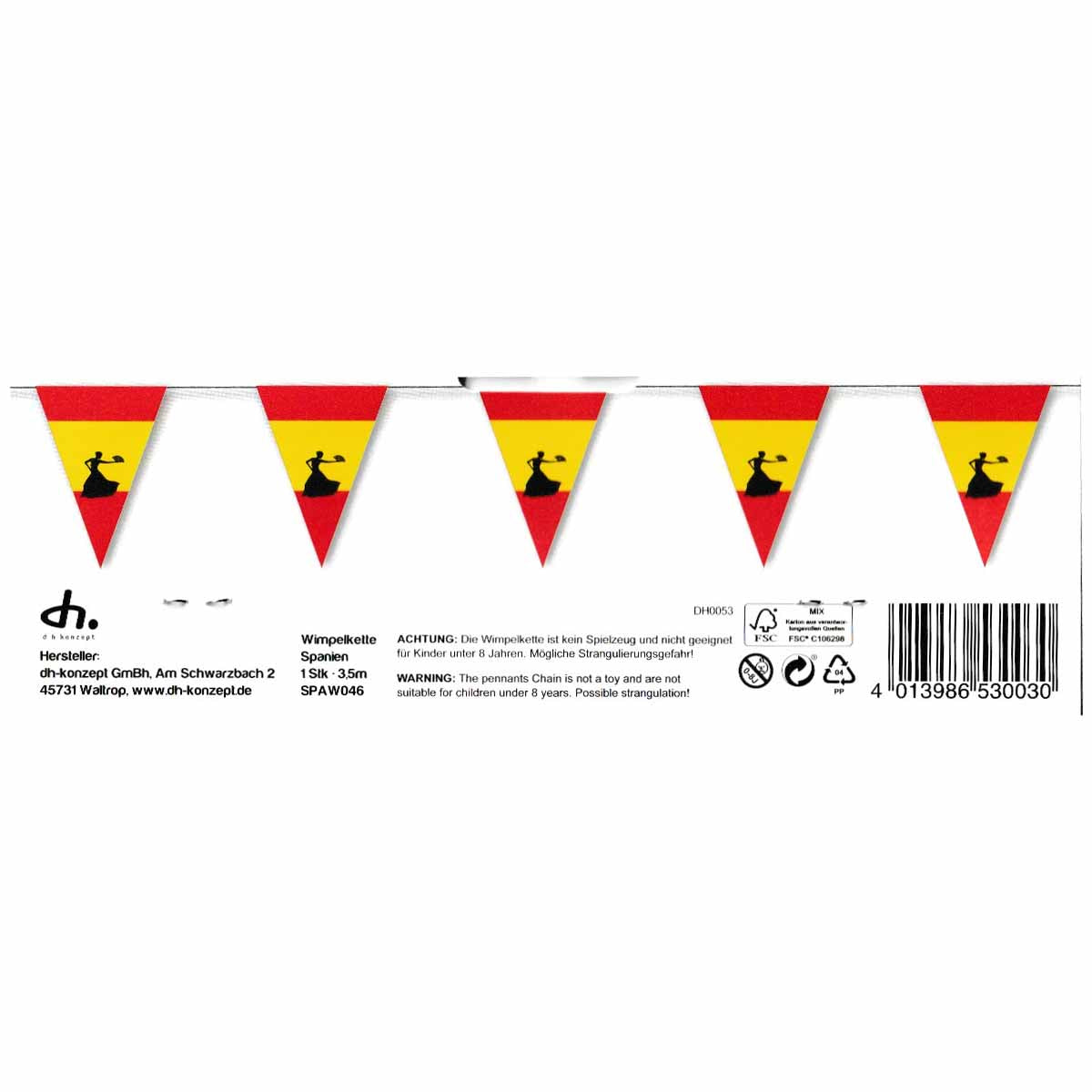 Wimpelkette Spanien 3,5m