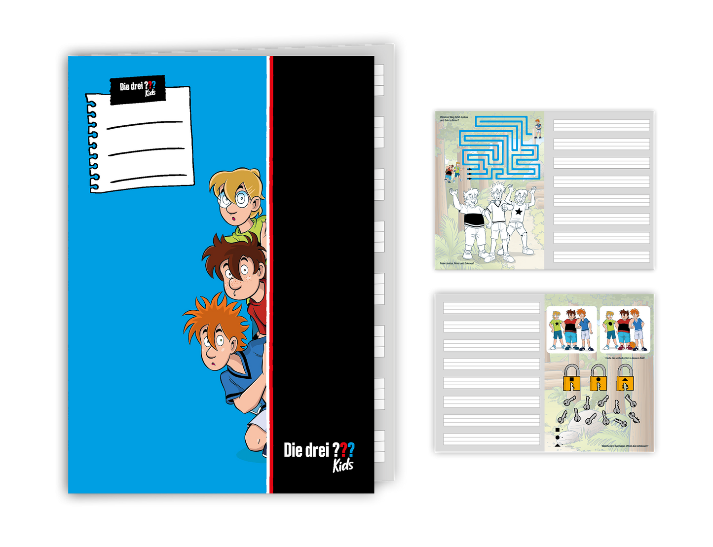 Schreibheft DREI FRAGEZEICHEN für die Schule