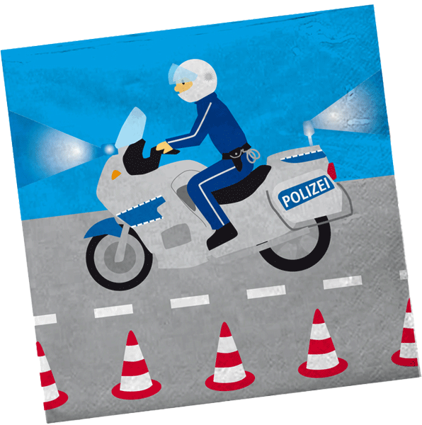 Polizei-Servietten 20 Stück