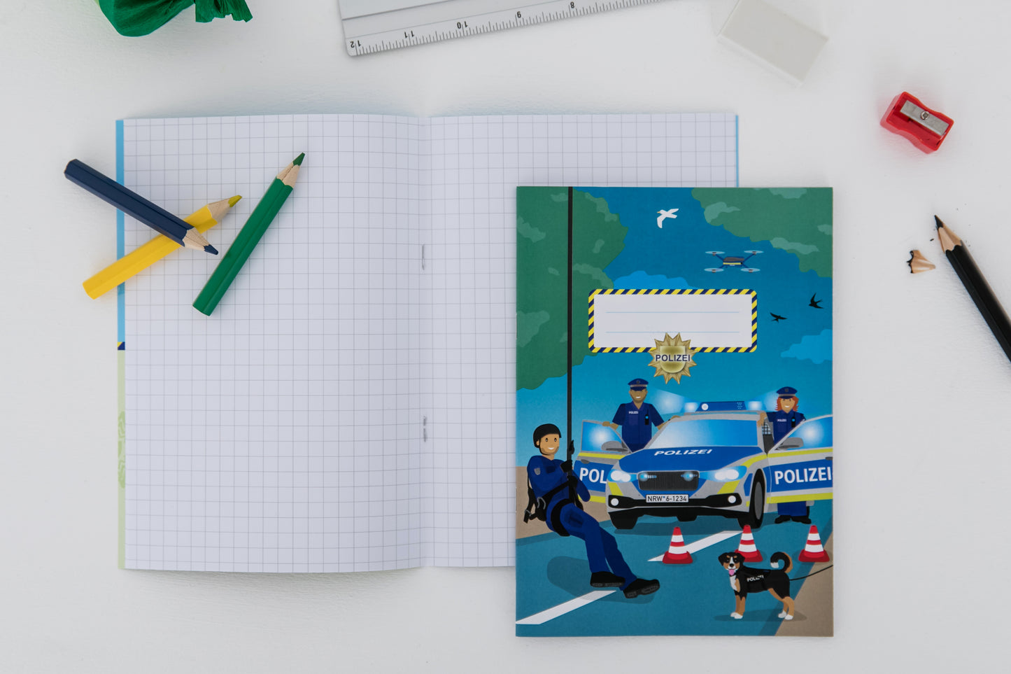 8-tlg. Schul-Set POLIZEI für Schule und Schulanfang