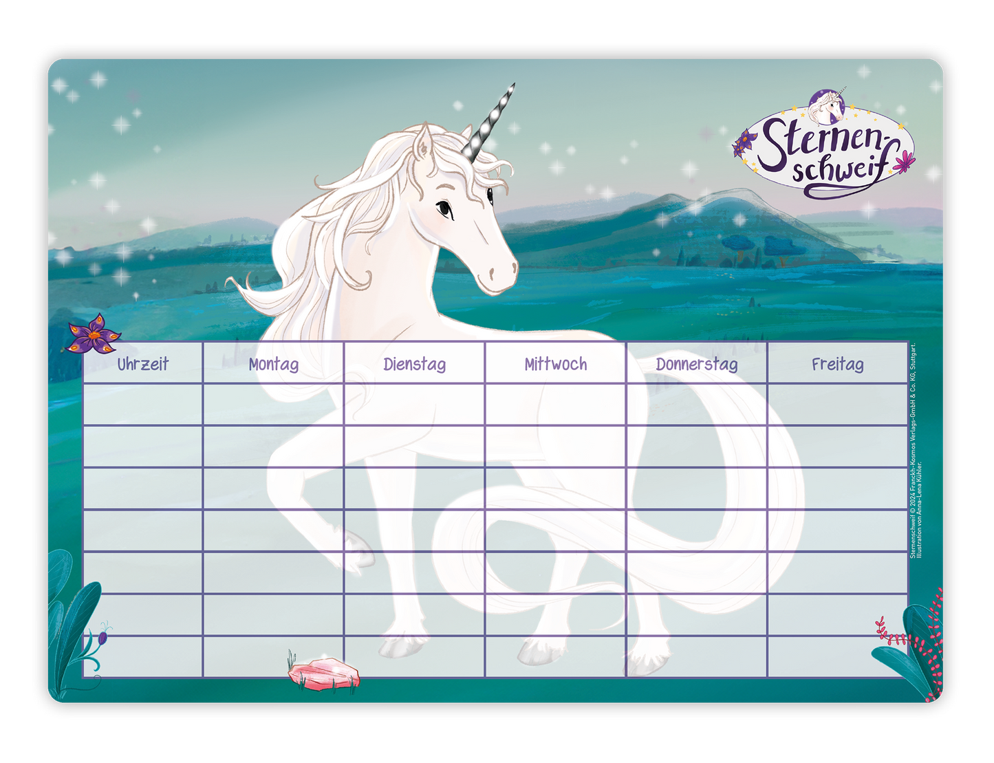 8-tlg. Schul-Set Einhorn STERNENSCHWEIF für Schule und Schulanfang