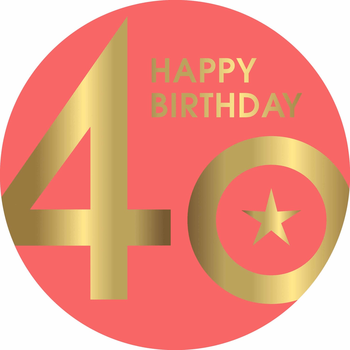 Essbarer Tortenaufleger 40.Geburtstag