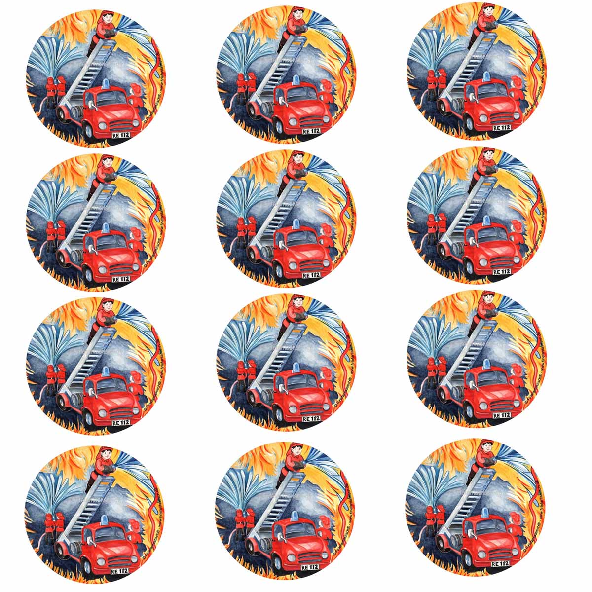 Muffinaufleger Feuerwehr 12 Stück