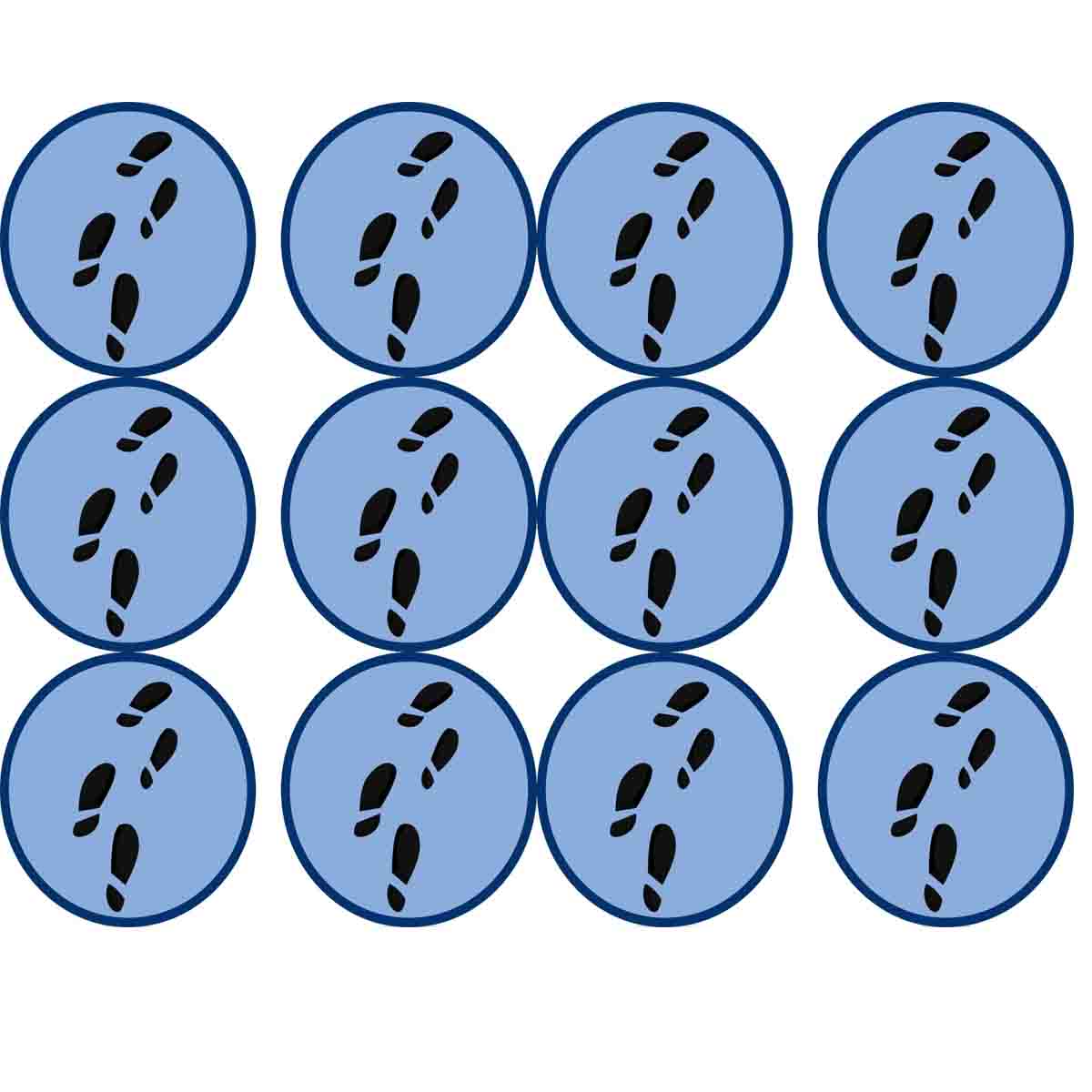 Essbare Muffinaufleger Fußspuren 12 Stück